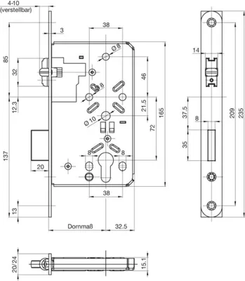 Immagine prodotto di BKS PETschl.PZ 24/55mm DIN L/R SP VA chiusura a rullo - B-00550-06-0-8
