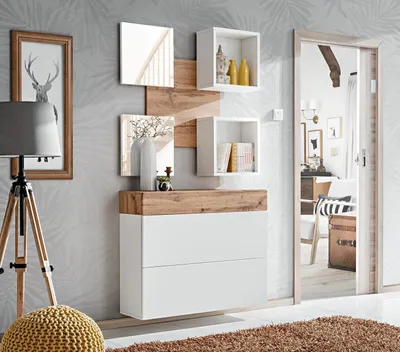 Immagine prodotto di Design Completo della scarpiera del corridoio Specchio moderno Scaffale d'arredo