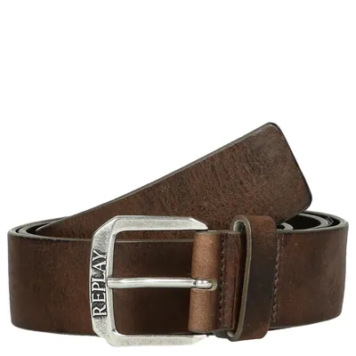 Produktbild von REPLAY Leder Gürtel Vintage Leather Belt W100 Faded Grey Mud braun