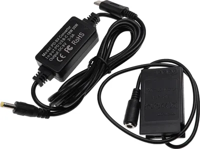 Produktbild von vhbw USB Netzteil kompatibel mit Nikon 1 S2, 1 J4 Kamera, Digitalkamera + DC Kuppler (Ersatz für EP-5E), 2m
