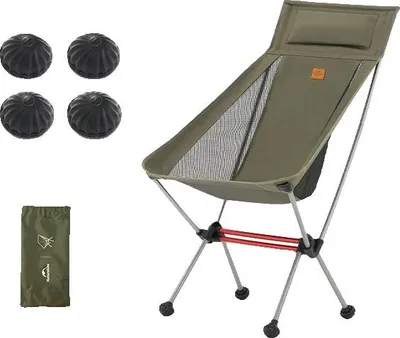 Image de Chaise de plage pliante, design ultraléger, matériau durable, vert-L02