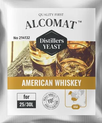 Produktbild von American Whiskey Distillers Yeast ALCOMAT Whisky Yeast | Alkohol Hefe | Gärhefe| 10g/ 25 bis 30 Liter, 1 Stück
