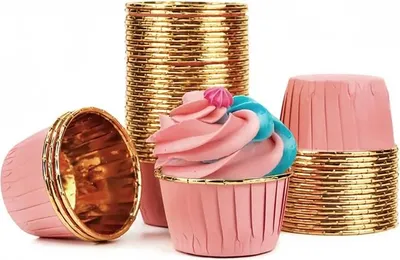 Obrázek produktu pro Formy na cupcake ROSA GOLD 50x39 mm / 50 kusů