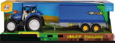 Image de Tracteur jouet New Holland T5 avec remorque à benne basculante 1:32 Daffi Little Farmer