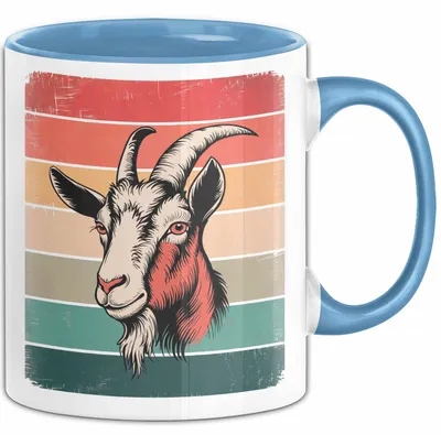 Produktbild von Ziegenbauer Ziegen Tier Tasse Geschenk Lustige Geschenkidee Spruch (Blau)