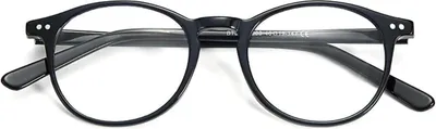 Zdjęcie produktu dla Okrągłe okulary kujonki w stylu retro z przezroczystymi soczewkami uni