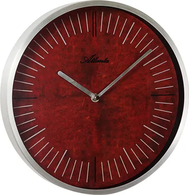 Produktbild von Atlanta 4530/18 Wanduhr Quarz analog rost-farben rund