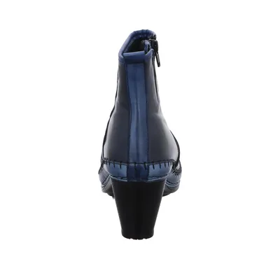 Produktbild von Gemini Damen Stiefelette Leder Blockabsatz herausnehmbare Innensohle 335352-02, Größe:42 EU, Farbe:Blau
