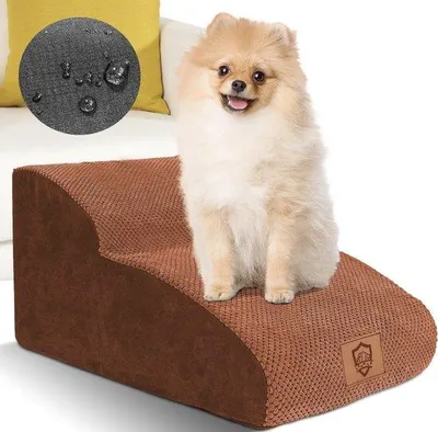 Image de Escalier pour chiens, marchepied portable pour lits surélevés, 2 marches, amovible, lavable