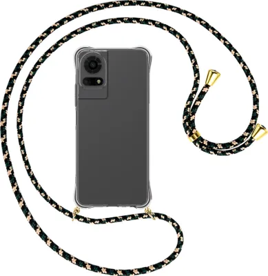 Produktbild von Handykette Backcover-Schutzhülle mit Band (Metall goldfarben) für TCL 50 EL 4G - camouflage