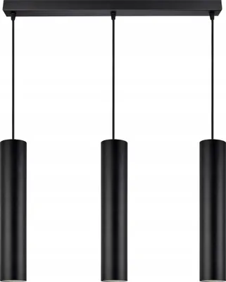 Produktbild von Luxolar - Led Pendelleuchte 3-flammig aus Metal - Hängelampe schwarz GU10 15W - Deckenleuchte wohnzimmer, Schwarz Metal