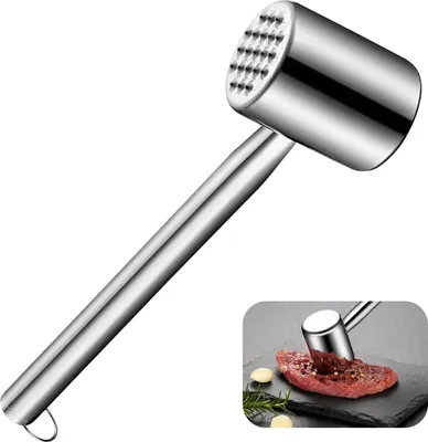 Produktbild von Fleischklopfer - Doppelseitiges Design - 1 Stück - Edelstahl