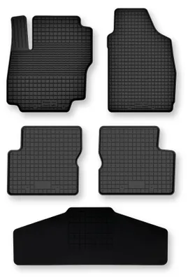 Imagen del producto de Alfombrillas de goma + túnel para Citroen e-C4 desde 2021 (hatchback) – juego de 5 piezas, negras, a medida – Wielganizator Semi-Universal