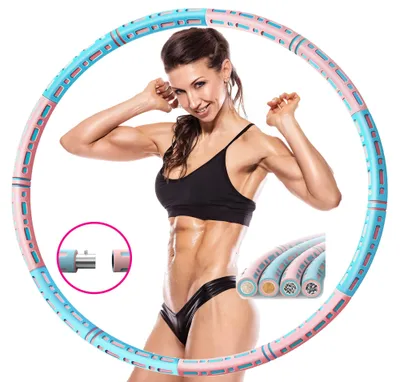 Produktbild von BLACKROX HOOPAROX Fitnessreifen – Hula Hoop Reifen Training (Weiss-Blau)
