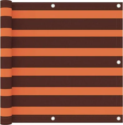 Produktbild von HOMMIE Balkon-Sichtschutz Anti-UV & Wasserfest - modernes Design - Orange und Braun 90x300cm Oxford-Gewebe DE937627 - Balkonsichtschutz
