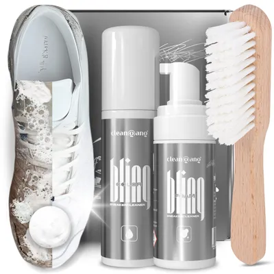 Produktbild von Reinigungsset Schuhbürste & Schuhputzset – Ideale Reinigung & Pflege für Lederschuhe & Sneaker, mit Schuhcreme, Schuhputzbürste & Bürste
