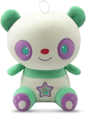 Produktbild von Kuscheltier Panda 25 cm türkis-weiß – Weiches Plüschtier Stofftier