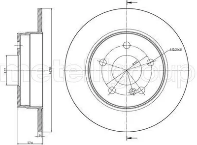 Produktbild von 2x METELLI Bremsscheibe 23-0982C passend für MERCEDES-BENZ C-Klasse Coupe (C204)