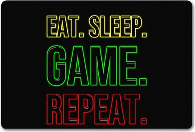 Produktbild von Blechschild Eat. Sleep. Game. Repeat. Zocker Metallschild für Gamer