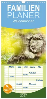 Produktbild von Familienplaner 2027 - Walddämonen mit 5 Spalten (Wandkalender, 21 x 45 cm) CALVENDO