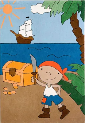 Produktbild von Dětský koberec Kids Treasure blue (170x240 cm)