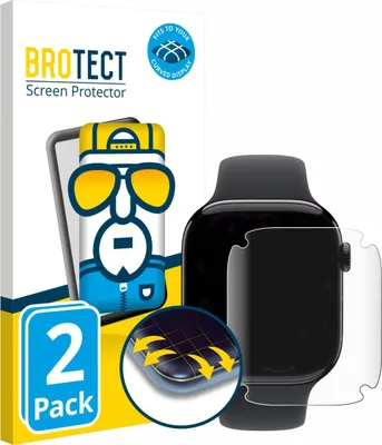 Produktbild von 2x BROTECT Fullscreen Schutzfolie für Apple Watch Series 11 (46 mm) Displayschutz Folie Fullcover Klar Transparent