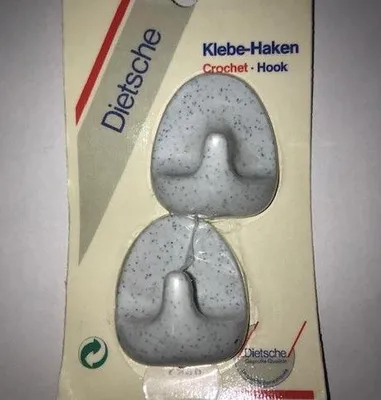 Productafbeelding van Universele handdoekhaken zelfklevend (setje van 2) wit gespikkeld