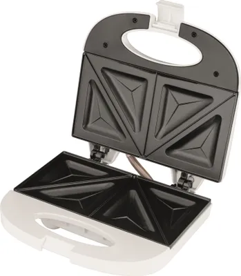Produktbild von ECG S 3271 | Sandwichmaker | 4 dreieckigen Sandwiches | Kabelspeicher | 750 W | Weiss |