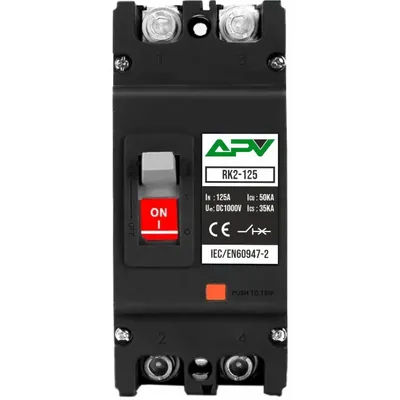 Produktbild von MCCB DC Leitungsschutzschalter 125A / 1000V DC 2 Polig PV Batterie
