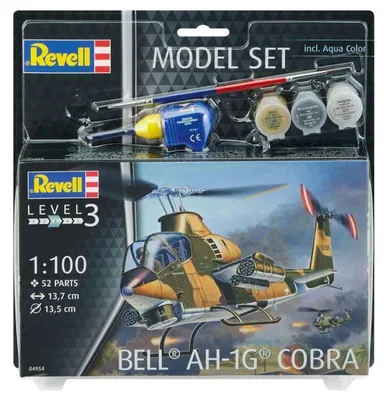 Produktbild von Revell 64954 - Bell AH-1G Cobra Model Set Including Paints, Glue and Paintbrush, 1:100 Scale
