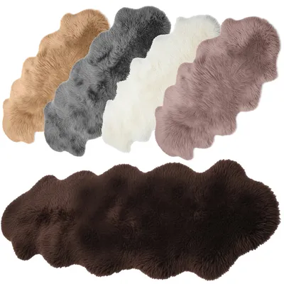 Produktbild von Echtes Schaffell Lammfell XXL 190x60 cm Braun – Doppelfell Naturfell – Teppich & Bettvorleger aus Echtfell