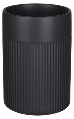 Produktbild von SCHÖNER WOHNEN-Kollektion Utensilienhalter Mod. REFIA stilvoller Keramikbehälter für Küchenorganisation schwarz 1,3L Ø12x16,5 cm ideal zur Aufbewahrung von Küchenutensilien