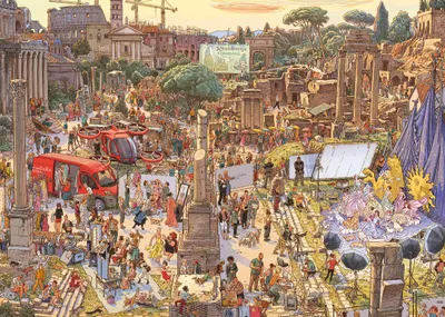 Obrázok produktu pre Puzzle 2000 dielikov - Bláznivý sci-fi antický Rím