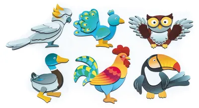 Immagine prodotto di EDUPLAY 120672 Puzzle magnetico degli uccelli, multicolore