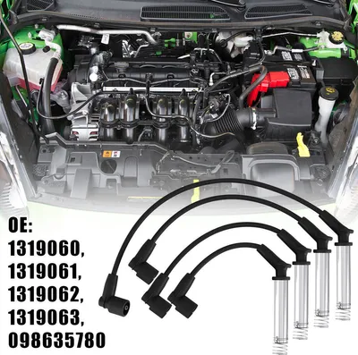 Produktbild von 4x Zündkabelsatz Zündkabel Zündleitung für Ford Fiesta V JD JH Focus KA 1319060