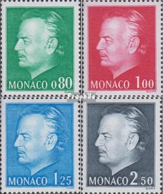 Produktbild von Briefmarken Monaco 1977 Mi 1251-1254 (kompl.Ausg.) gestempelt Freimarken: Fürst Rainer III.