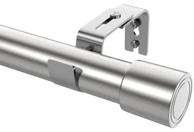 Gardinenstange Edelstahl 25 mm, ausziehbar 185-310 cm, silber