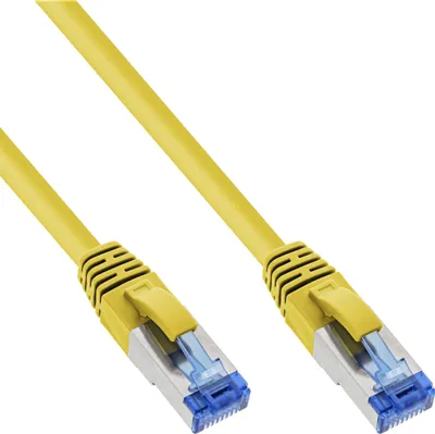 Produktbild von InLine® Patchkabel, S/FTP (PiMf), Cat.6A, halogenfrei, gelb, 10m