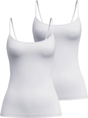 Produktbild von CALIDA Damen Spaghetti-Top 2er Pack - Sleek Skin, Top, Silky Smooth, einfarbig Weiß M (44/46)