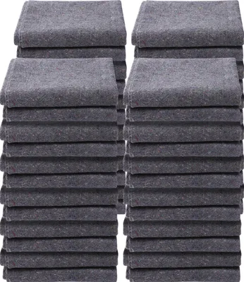 Zdjęcie produktu dla SucceBuy Koce do przenoszenia 72" x 54" 21 lbs/dz Waga 24 opakowania Profesjonalny bawełniany koc do pakowania z recyklingu Duże, wytrzymałe podkładki do przenoszenia, idealne do ochrony mebli, podłóg i sprzętu AGD