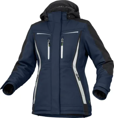 Produktbild von Damen Winter-Softshelljacke Flex Line marine-schwarz, Gr. 50 Leibwächter FLXDI3050