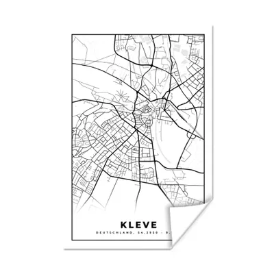 Produktbild von MuchoWow® Poster Karte - Kleve - Stadtplan 40x60 cm - Plakate für die Wand - Poster Babyzimmer