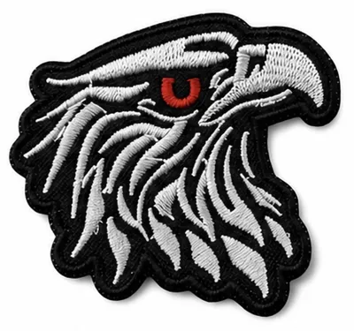 Adler-Patch zum Aufbügeln, 10 cm, für Motorradjacke & Lederweste