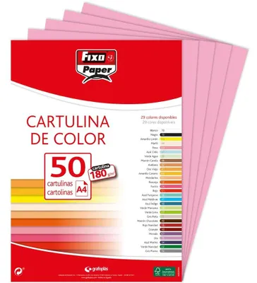 Produktbild von A4 Buntpapier, Set von 50 Stück, Rosa 180 g