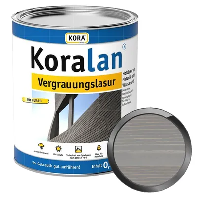 Produktbild von KORA Koralan Vergrauungslasur - 0.75 Liter (SILBER) Wetterschutzlasur