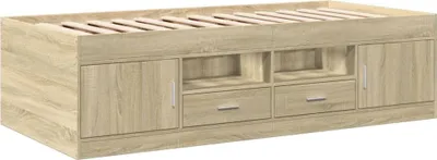 Produktbild von Tagesbett mit Schubladen ohne Matratze Sonoma-Eiche 100x200 cm