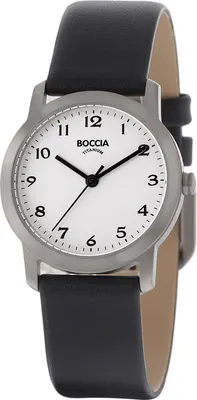 Produktbild von Boccia 3291-01 Damen-Armbanduhr, Titan-Gehäuse, Leder-Armband