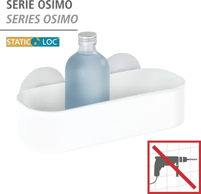 Immagine prodotto di WENKO Mensola a muro OSIMO Mensola da bagno Accessori Stoccaggio WC Cucine senza forare