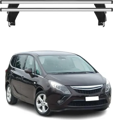 Image de Menabo Barres de toit Transversales pour Opel Zafira Tourer 2011-2019 Alu Gris