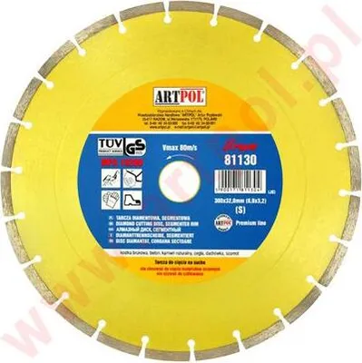 Obrázok produktu pre Diamantový kotúč 300 X 32/25,4/22,2 mm segmentovaný /Ar